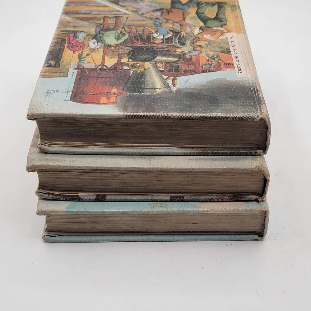 Mabel O'Donnell Alice and Jerry Books Hardcover Set 3 Reading Primers Good